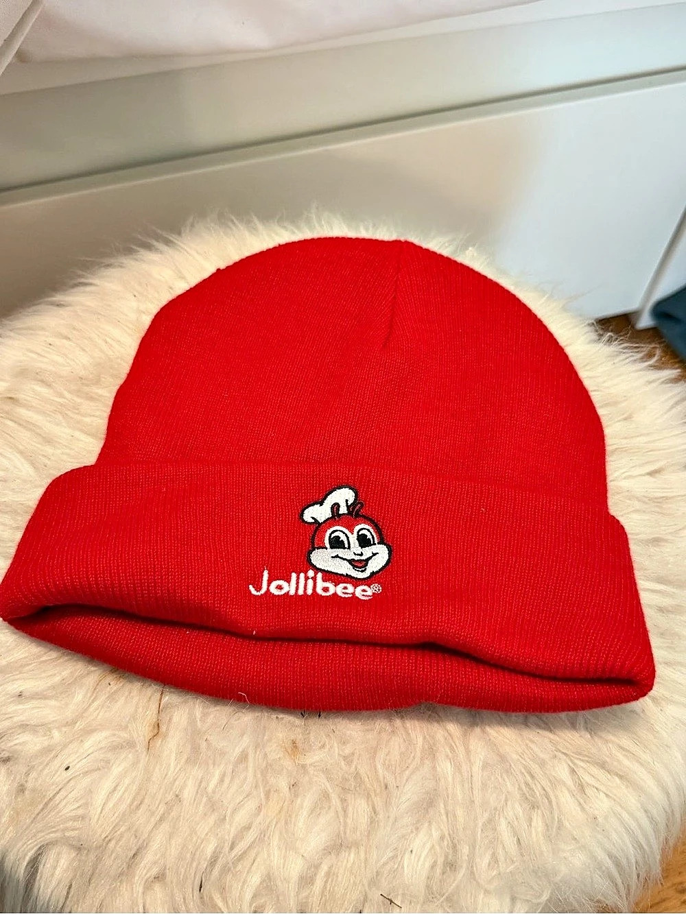 Jollibee Beanie Hat in Red Like New